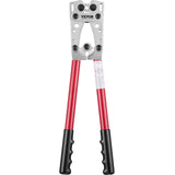 VEVOR Battery Cable Lug Crimping Tool, 10-1/0AWG Aluminum Terminal Battery Lug Crimper, with 60PCS Aluminum Ring Connectors Terminals 6 Wire Sizes