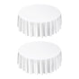 White Round Tablecloths 2 Pack, 120 Inches in Diameter, Stain- & Wrinkle- Resistant, Machine Washable Table Clothes, Polyester Fabric Table Covers for Wedding, Party, Banquet, Formal Events