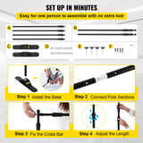 VEVOR Telescopic Backdrop Banner Stand 8' x 8' Banner Stand Adjustable Step and Repeat Backdrop Banner Stand Retractable Banner Stand with Carrying
