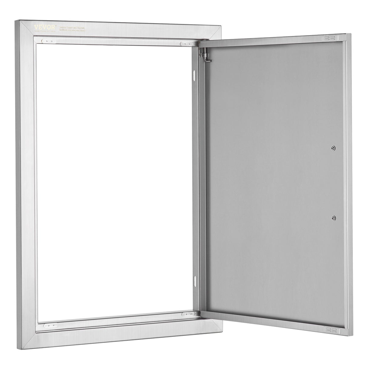 BBQ Access Door, 432x610 mm Single Outdoor Kitchen Door, Stainless Steel Flush Mount Door, Wall Vertical Door with Handle, for BBQ Island, Grilling Station, Outside Cabinet