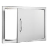 VEVOR BBQ Access Door, 610x432 mm Single Outdoor Kitchen Door, Stainless Steel Flush Mount Door, Wall Vertical Door with Handle, for BBQ Island, Grilling Station, Outside Cabinet - Extra Image