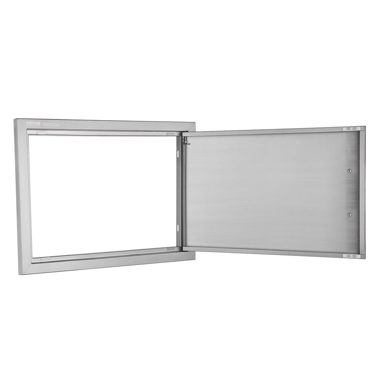 VEVOR BBQ Access Door, 610x432 mm Single Outdoor Kitchen Door, Stainless Steel Flush Mount Door, Wall Vertical Door with Handle, for BBQ Island,