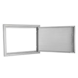 VEVOR BBQ Access Door, 610x432 mm Single Outdoor Kitchen Door, Stainless Steel Flush Mount Door, Wall Vertical Door with Handle, for BBQ Island,