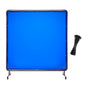 Welding Screen with Frame, 1.74 x 1.74 m Welding Curtain Screen, Flame-Resistant Vinyl Protection Screens with Lockable Swivel Wheels & 6-Level UV Protection for Workshop/Industrial Use, Blue