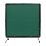 VEVOR Welding Screen with Frame 6' x 6' Welding Curtain Screen on 4 Wheels Green - Extra Image