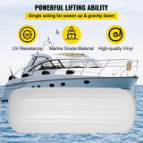 VEVOR 4 Ribbed Boat Fender 10" x 28" White Center Hole Bumper Mooring Protection