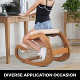 VEVOR Ergonomic Kneeling Chair Heavy Duty Better Posture Kneeling Stool Office Chair Home for Body Shaping Relieveing Stress Meditation Desk Computer Kneeling Stool Chair - Close-Up Angle