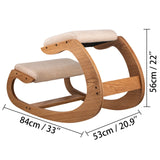VEVOR Ergonomic Kneeling Chair Heavy Duty Better Posture Kneeling Stool Office Chair Home for Body Shaping Relieveing Stress Meditation Desk Computer Kneeling Stool Chair - Low Angle