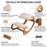 VEVOR Ergonomic Kneeling Chair Heavy Duty Better Posture Kneeling Stool Office Chair Home for Body Shaping Relieveing Stress Meditation Desk Computer Kneeling Stool Chair - Extra Image