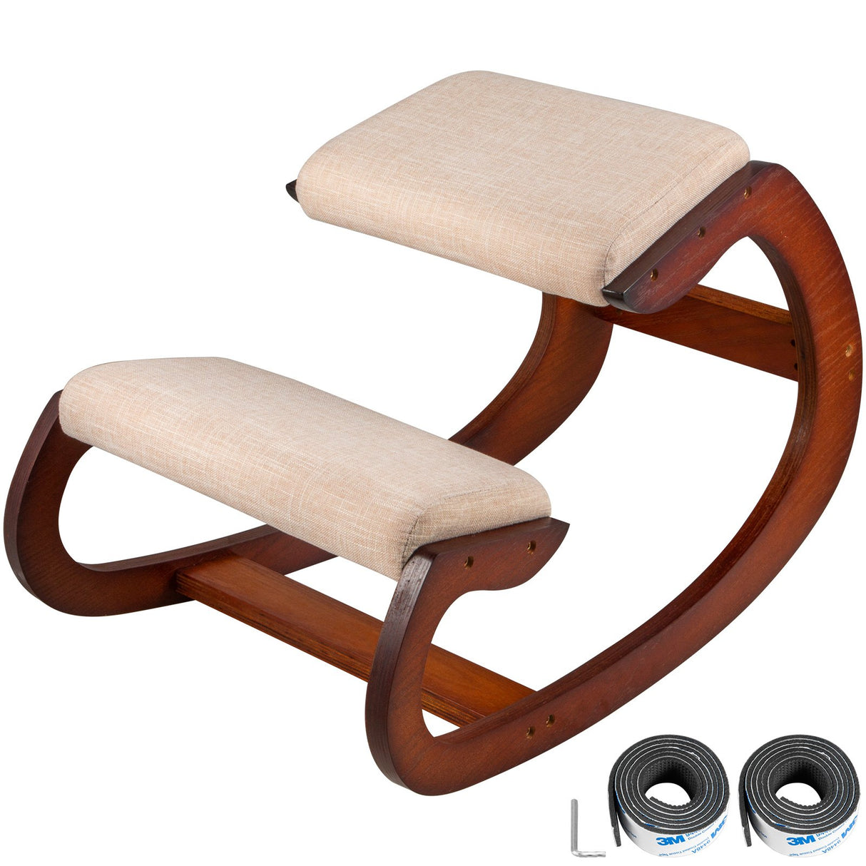 Vevor Ergonomic Kneeling Chair Wooden Neck Pain Relief Relieve Fatigue Wood Stool