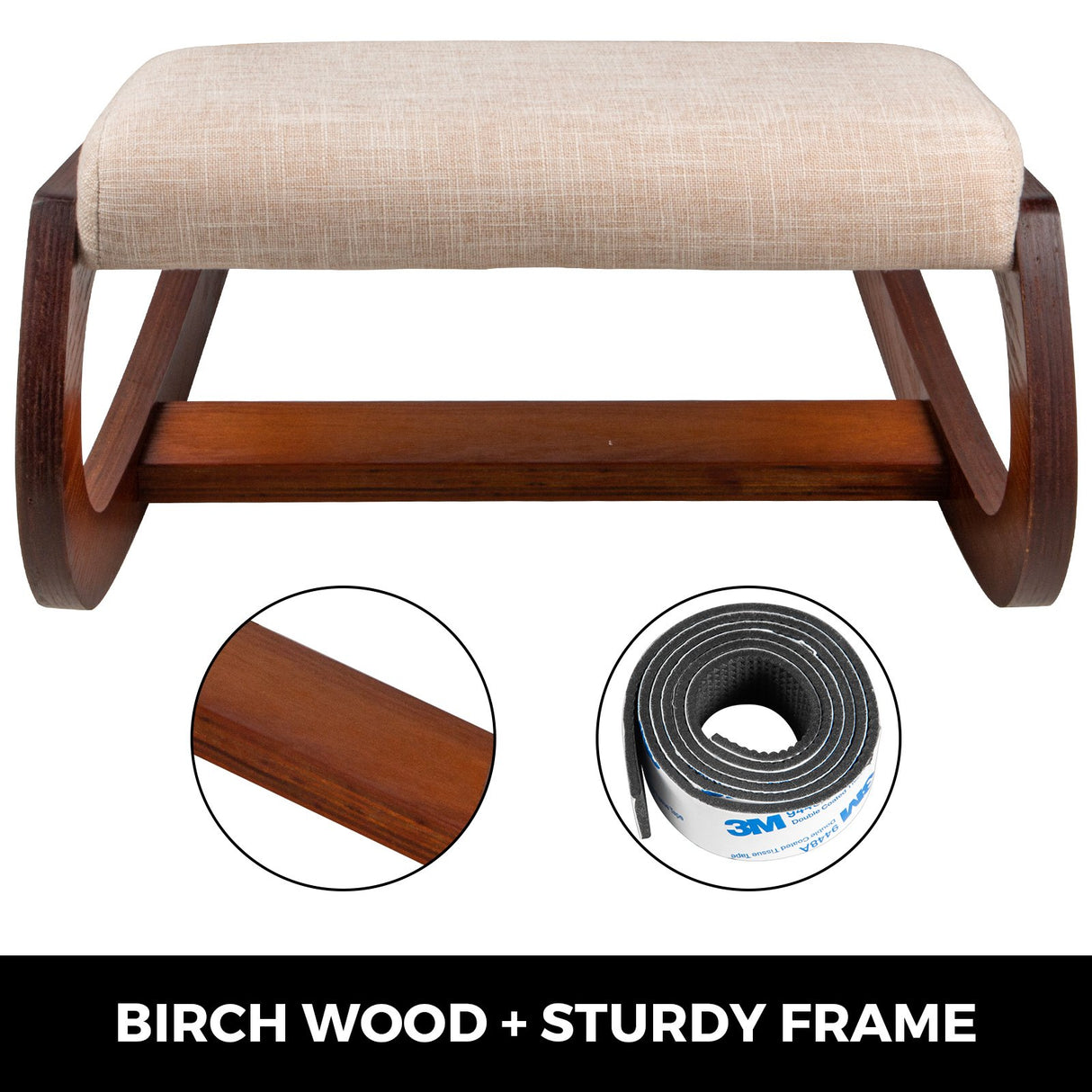 Vevor Ergonomic Kneeling Chair Wooden Neck Pain Relief Relieve Fatigue Wood Stool