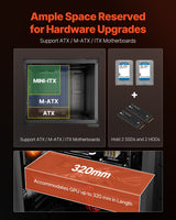 VEVOR Mid-Tower ATX PC Gaming Case Computer Case Box with 3 x 120 mm ARGB Fans