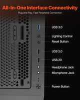 VEVOR Mid-Tower ATX PC Gaming Case Computer Case Box with 3 x 120 mm ARGB Fans - 45-Degree Angle