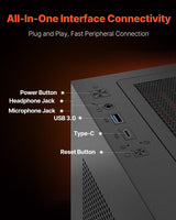 VEVOR Mid-Tower ATX PC Gaming Case Computer Case with 6 x 120 mm PWM ARGB Fans - 45-Degree Angle