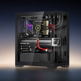 VEVOR PC Gaming Case Mid-Tower Computer Case with 2 Fans for ATX Motherboard - Low Angle