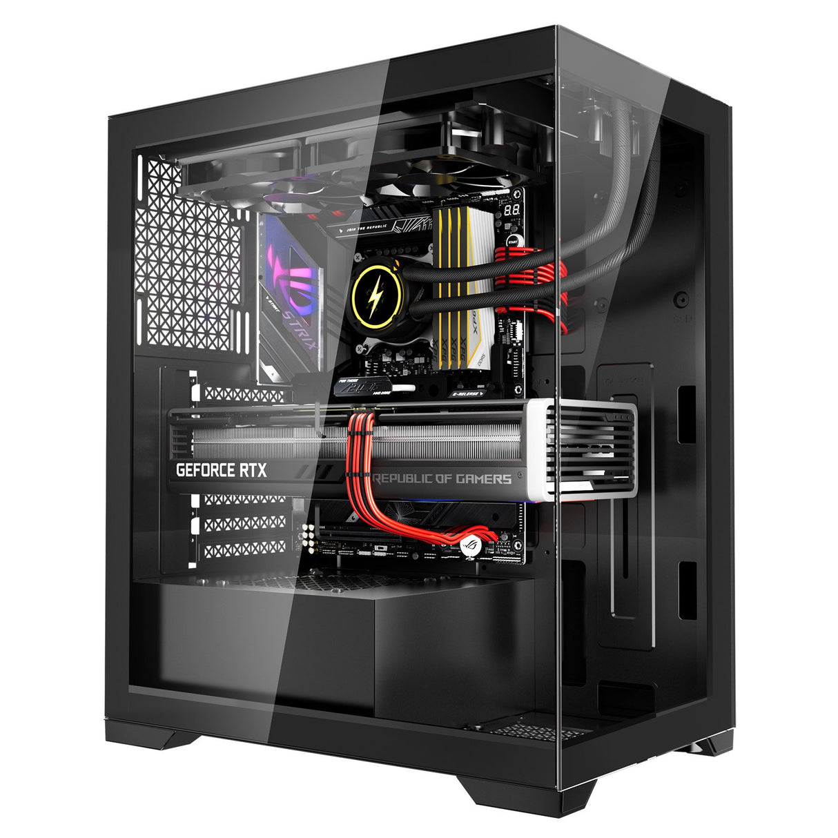 VEVOR PC Gaming Case Mid-Tower Computer Case with 2 Fans for ATX Motherboard