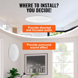 VEVOR 2 PCs 203.2 mm in Ceiling Speakers, 50-Watts, Flush Mount Ceiling & in-Wall Speakers System with Impedance 89dB Sensitivity, for Home Kitchen