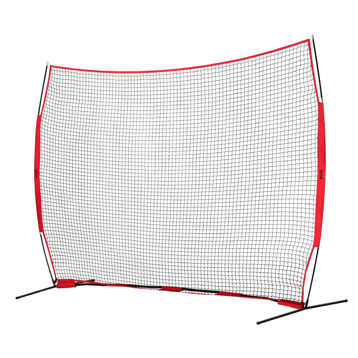 VEVOR Barricade Backstop Net, 12x9 ft Ball Sports Barrier Netting, Portable Practice Equipment with Carry Bag, Protection Screen for Baseball Softball Lacrosse Soccer Hockey Training, for Backyard