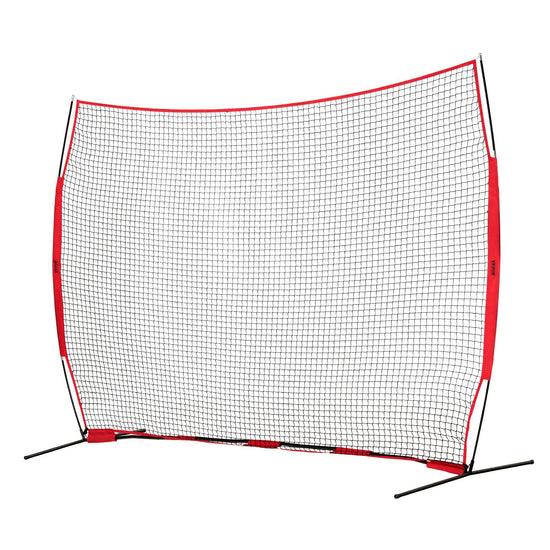 VEVOR Barricade Backstop Net, 12x9 ft Ball Sports Barrier Netting, Portable Practice Equipment with Carry Bag, Protection Screen for Baseball Softball Lacrosse Soccer Hockey Training, for Backyard