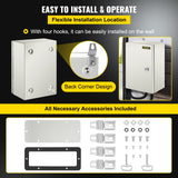 VEVOR NEMA Steel Enclosure ,12 x 8 x 6'' NEMA 4X Steel Electrical Box, IP66 Waterproof & Dustproof, Outdoor/Indoor Electrical Junction Box, with