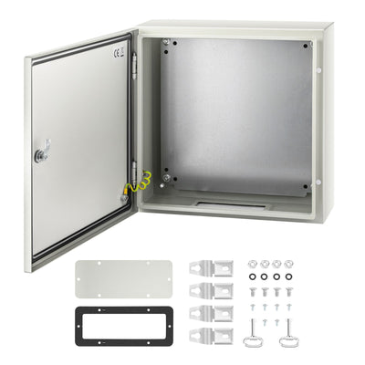 NEMA Steel Enclosure, 20 x 20 x 6\'\' NEMA 4X Steel Electrical Box, IP66 Waterproof & Dustproof, Outdoor/Indoor Electrical Junction Box, with Mounting Plate