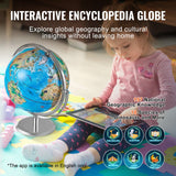 VEVOR Educational Globe for Kids, 254 mm, Interactive AR World Globe with AR Golden Globe APP LED Night Lighting Rotation, STEM Toy Gifts for Kids