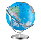 VEVOR Rotating World Globe with Stand, 330.2 mm, Educational Geographic Globe with Precise Time Zone ABS Material, Spinning Globe for Kids Children