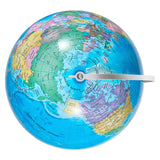 Rotating World Globe with Stand, 203.2 mm, Educational Geographic Globe with Precise Time Zone ABS Material, 360° Spinning Globe for Kids Children Learning Classroom Geography Education