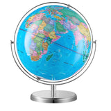 VEVOR Illuminated World Globe with Stand, 330.2 mm, Educational Earth Globe with Stable Heavy Metal Base and LED Constellation Night Light HD Printed Map, Spinning for Kids Classroom Learning - Extra Image