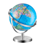 VEVOR Illuminated World Globe with Stand, 228.6 mm, Educational Earth Globe with Stable Heavy Metal Base and LED Constellation Night Light HD Printed Map, Spinning for Kids Classroom Learning - Extra Image