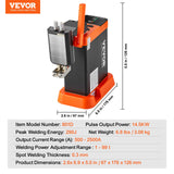 VEVOR 801D Battery Spot Welder 14.5KW Capacitor Energy Storage Pulse Spot Welder - Close-Up Angle