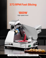 VEVOR Meat Slicer 180W 250 mm Electric Deli Food Slicer for Meat Bread Cheese - Front View