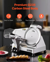 VEVOR Meat Slicer 180W 250 mm Electric Deli Food Slicer for Meat Bread Cheese - 45-Degree Angle