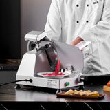 VEVOR Meat Slicer 180W 250 mm Electric Deli Food Slicer for Meat Bread Cheese - Low Angle