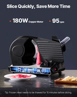 VEVOR Meat Slicer 180W 190 mm Electric Deli Food Slicer for Meat Bread Cheese - Top-Down View
