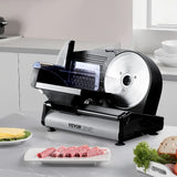 VEVOR Meat Slicer 180W 190 mm Electric Deli Food Slicer for Meat Bread Cheese - Low Angle