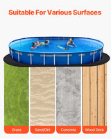 Oval Pool Liner Pad, 15 x 30 ft Pool Liner Pad for Above Ground Swimming Pools, Extra-Thick Pool Mat, Prevents Punctures, Recycled Geotextile Material Underlayment Pad, Extend Liner Life