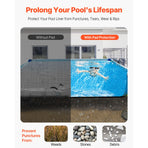 Rectangle Pool Liner Pad, 16 x 32 ft Pool Liner Pad for Above Ground Swimming Pools, Extra-Thick Pool Mat, Prevents Punctures, Recycled Geotextile Material Underlayment Pad, Extend Liner Life