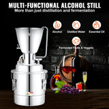 VEVOR 10L Alcohol Distiller Machine Brewing Equipment DIY Whiskey Home Still - Front View
