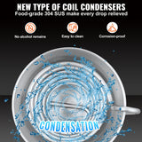 VEVOR 10L Alcohol Distiller Machine Brewing Equipment DIY Whiskey Home Still - Top-Down View