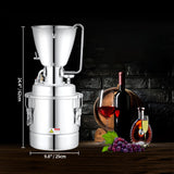 VEVOR 10L Alcohol Distiller Machine Brewing Equipment DIY Whiskey Home Still - Close-Up Angle