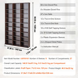 Media Storage Cabinet, 9-layer DVD Shelf Holds up to 756 CDs, Adjustable CD Shelves 27 Compartments, Protects & Organizes Music, Movie, Video Games or Memorabilia Collections, Espresso