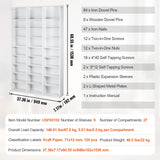 Media Storage Cabinet, 9-layer DVD Shelf Holds up to 756 CDs, Adjustable CD Shelves 27 Compartments, Protects & Organizes Music, Movie, Video Games or Memorabilia Collections,White