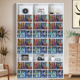 Media Storage Cabinet, 9-layer DVD Shelf Holds up to 756 CDs, Adjustable CD Shelves 27 Compartments, Protects & Organizes Music, Movie, Video Games or Memorabilia Collections,White
