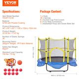VEVOR 5FT Trampoline for Kids, 60