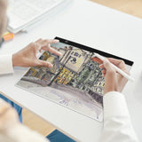 VEVOR Light Board, B4 LED Light Pad Ultra-Thin Portable Light Box, USB Powered Light Table for Art Tracing, Light Box for Diamond Painting, Animation, Sketching, Drawing, Stenciling, Artists (Black) - Low Angle