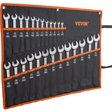 VEVOR Combination Wrench Set 25-Piece Metric 6 mm to 32 mm with Roll-up Pouch - Low Angle