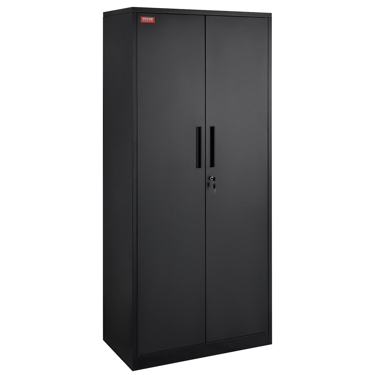 VEVOR Metal Storage Cabinet with 2 Magnetic Doors and 4 Adjustable Shelves, 90 kg Capacity per Shelf, Locking Steel Storage Cabinet, 1.8 m Metal