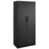 VEVOR Metal Storage Cabinet with 2 Magnetic Doors and 4 Adjustable Shelves, 90 kg Capacity per Shelf, Locking Steel Storage Cabinet, 1.8 m Metal Cabinet with 3 Keys, for Office, Garage, Home, Black - Extra Image