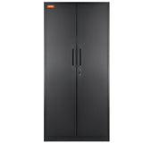 VEVOR Metal Storage Cabinet with 2 Magnetic Doors and 4 Adjustable Shelves, 90 kg Capacity per Shelf, Locking Steel Storage Cabinet, 1.8 m Metal